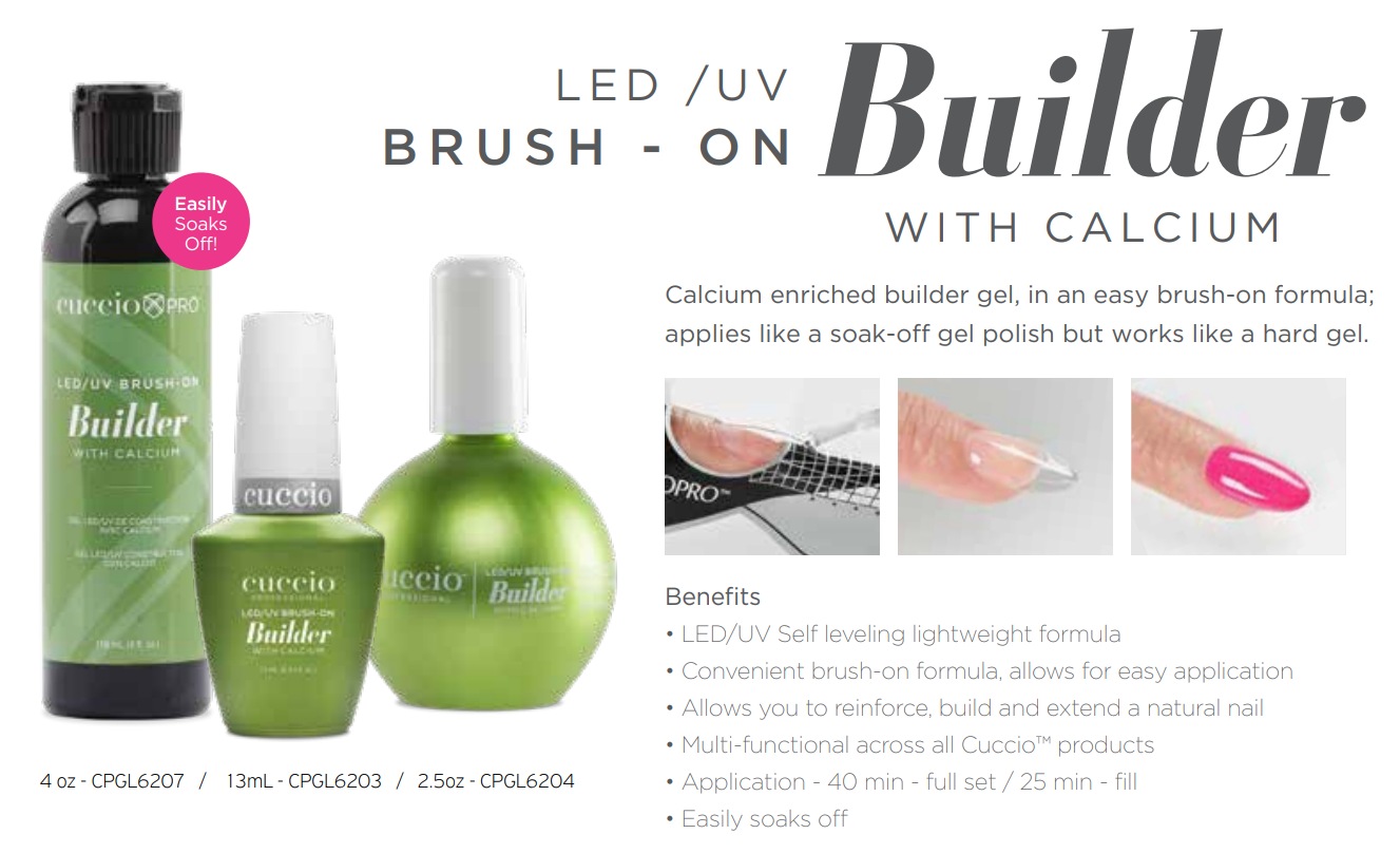Cuccio - Wholesale Nailcare Set - Display: Brush-on Builder Gel with Calcium LED/UV Clear7