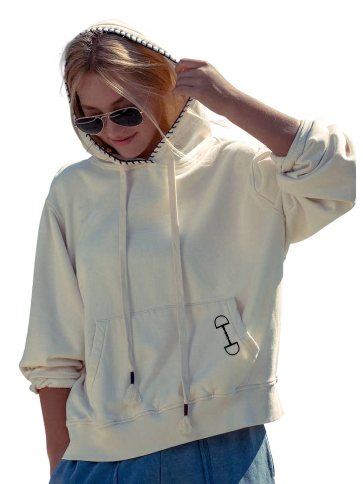 Equine & Design, LLC - Wholesale Hoodie - Women's - Damascus Bit Logo Hoodie Loungewear6