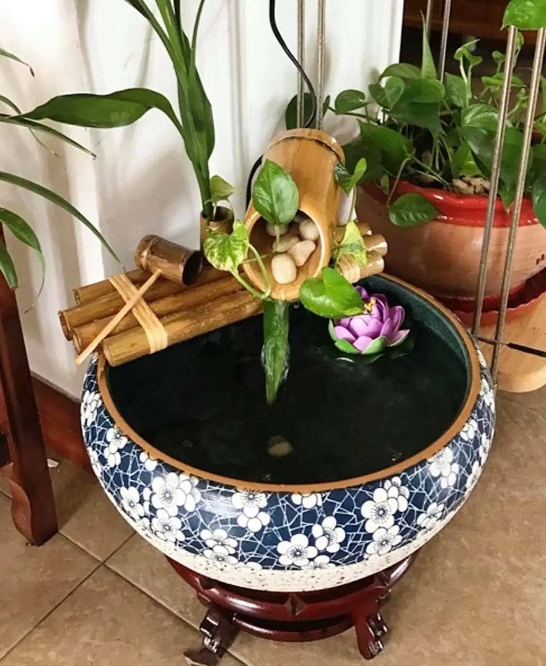 everythingbamboo - Wholesale Outdoor ornament/decor - Bamboo Water Fountain Water Feature Flowing Indoor Outdoor Garden Decoration10