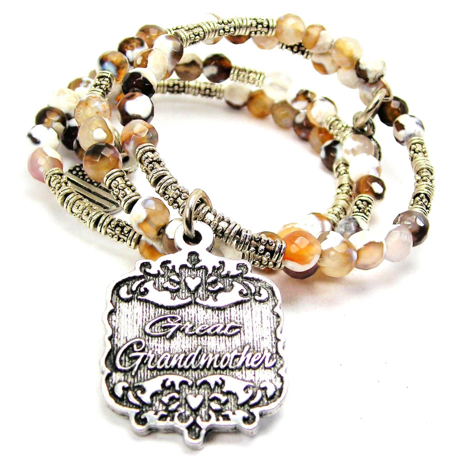 Chubby Chico Charms - Wholesale Charm/Dangle Bracelet - Great Grandmother Victorian Scroll Microcrystalline Bracelet3