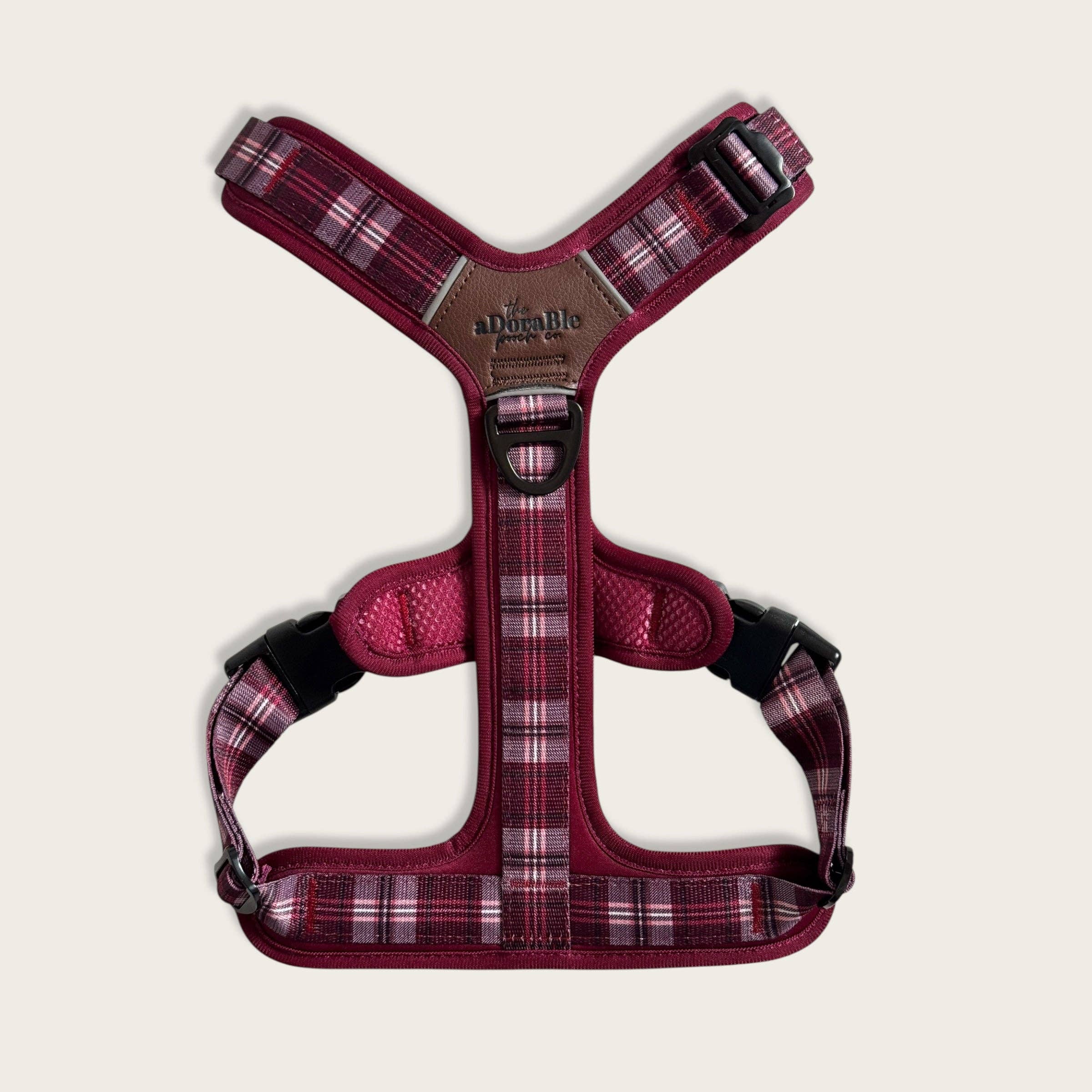 The aDoraBle Pooch Company - Wholesale Pet Harness - Dog - Streamline Pro™ Dog Harness - Heritage Collection - Merlot Manor1