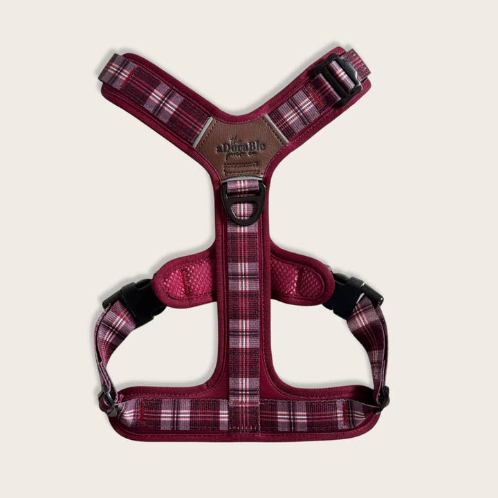 The aDoraBle Pooch Company - Wholesale Pet Harness - Dog - Streamline Pro™ Dog Harness - Heritage Collection - Merlot Manor1