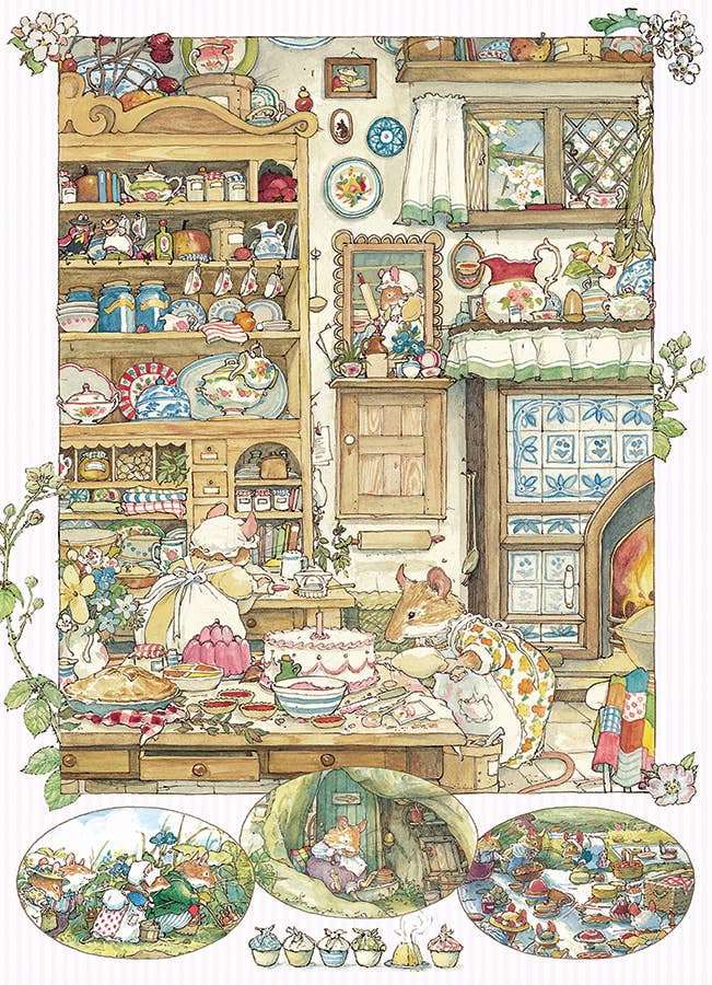 Outset Games and Cobble Hill Puzzles - Vente Puzzle – adulte - Casse-tête de 500 pièces Préparatifs de pique-nique de Brambly Hedge1