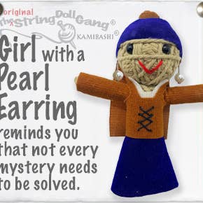 Girl with a Pearl Earring String Doll Keychain for wholesale by Kamibashi