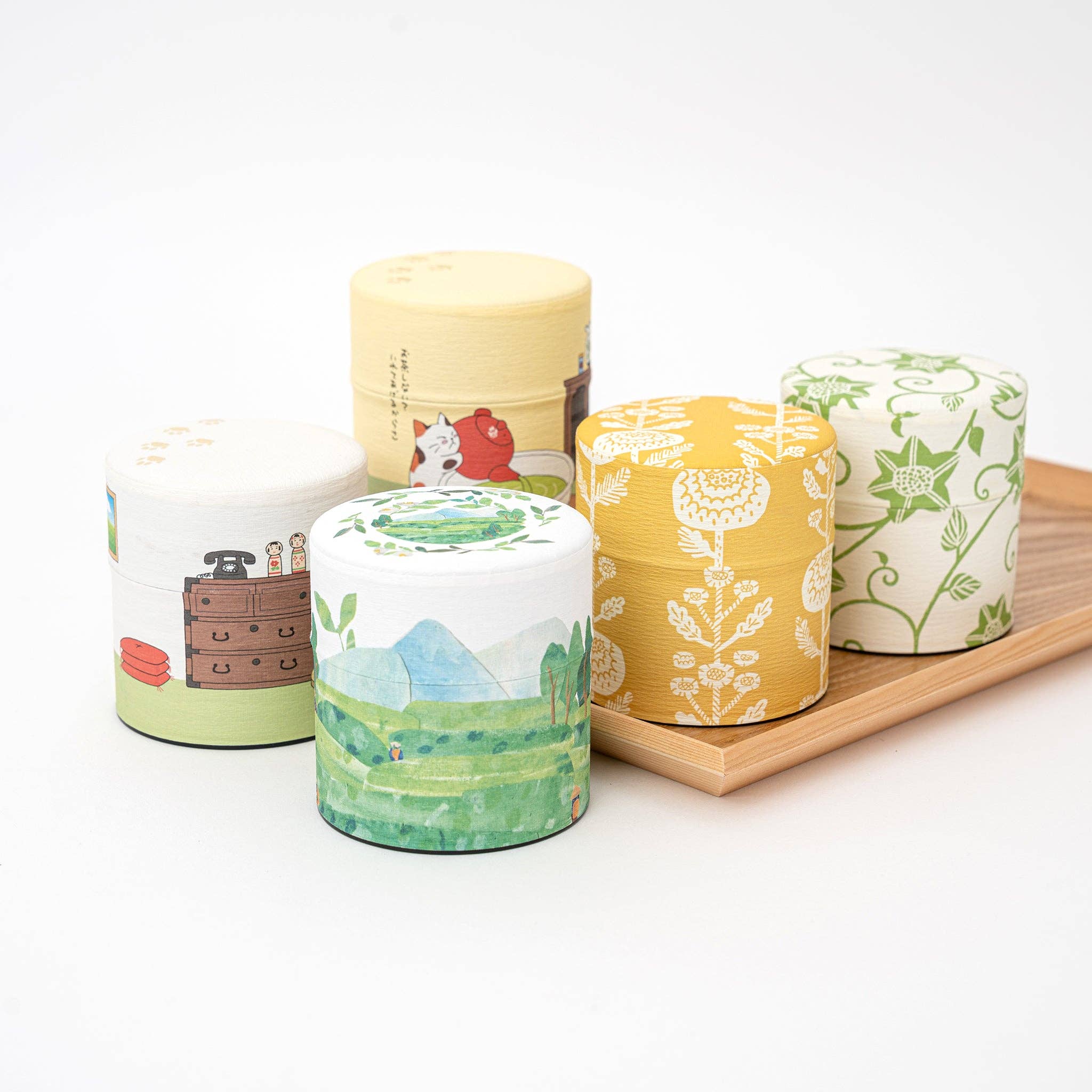 U PLUS INC - Wholesale Canister - Washi Tea Canister - 5 Patterns6
