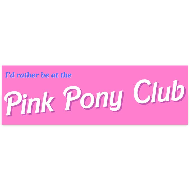 Adesivo paraurti in vinile Chappell Roan Pink Pony Club per la vendita all'ingrosso da parte di Philly Frogs