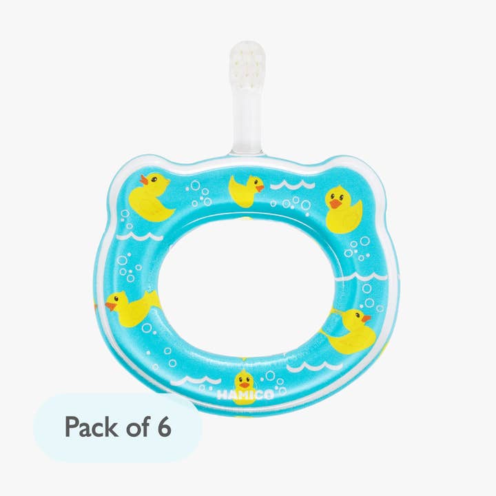 HAMICO -Innovative Toothbrush - Wholesale Toothbrush - Kids & Baby - Baby Training Toothbrush - Rubber Ducks | 6 Individual packs
