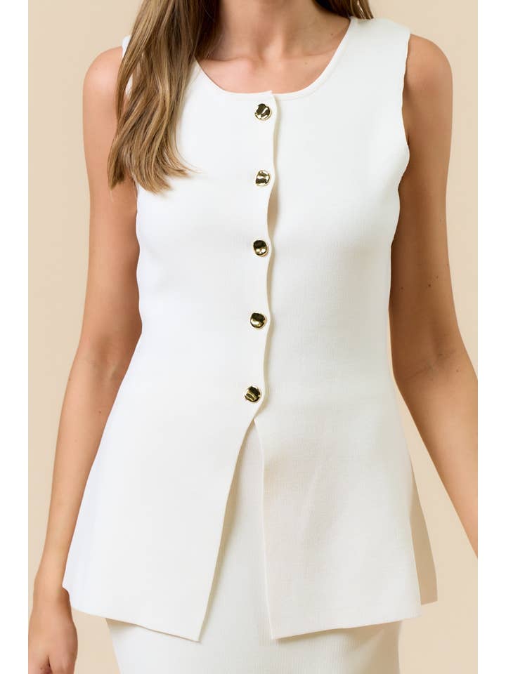 Lalavon - Wholesale Blouse - Women's - Sleeveless Button Down Top7