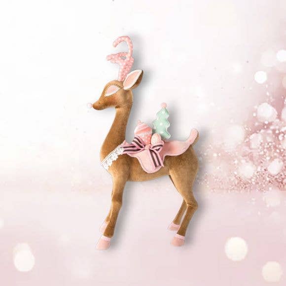 Dunn Deals - Wholesale Christmas Decoration - 28" Pink Gingerbread Deer1