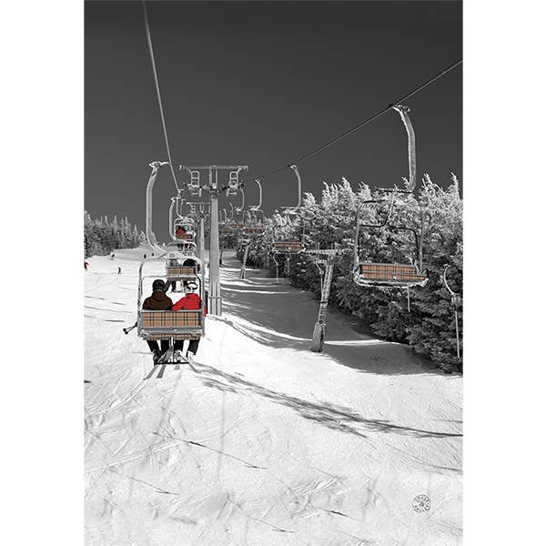 Coast and Valley - Wholesale Art Print - Decorative picture 40x40cm mountain/ski