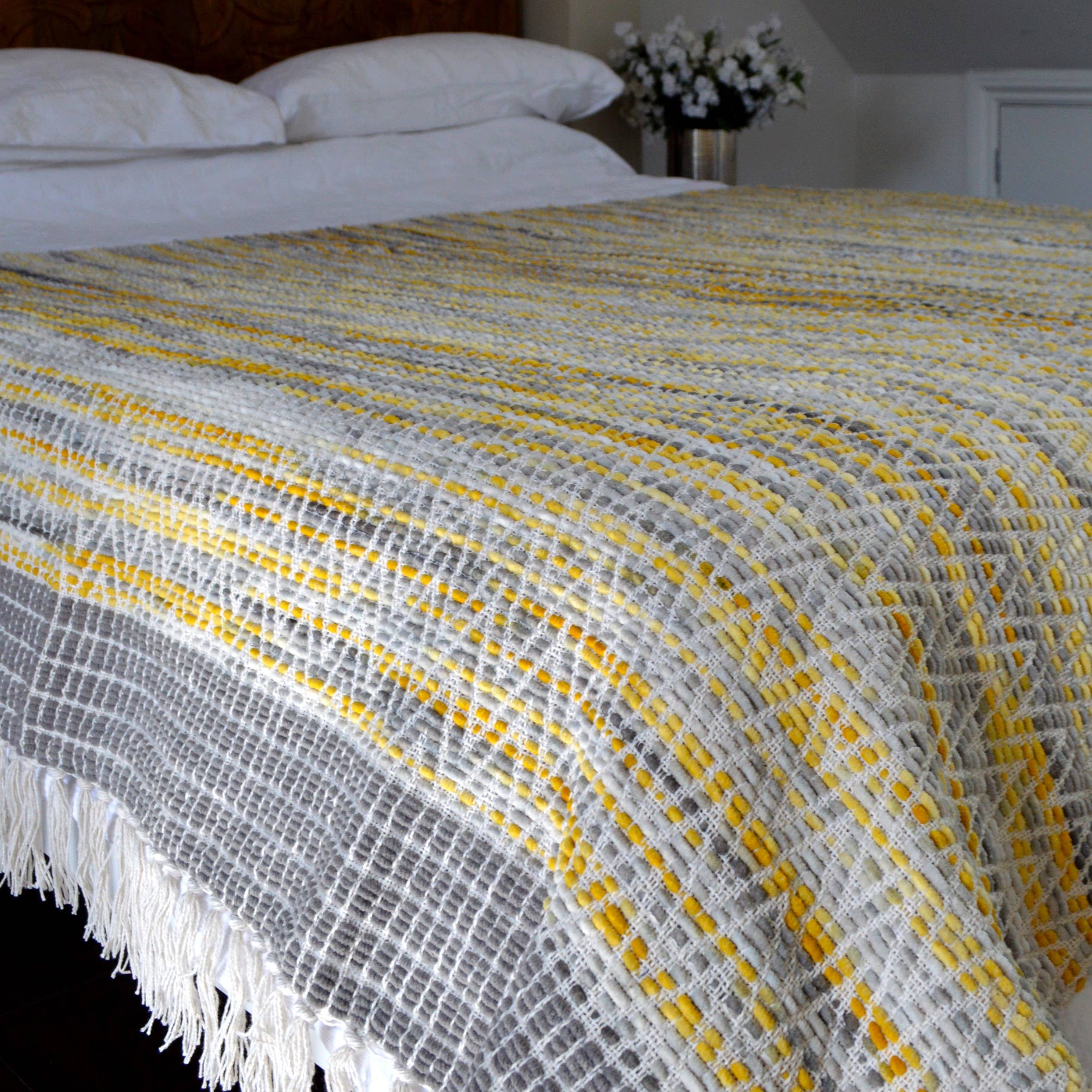 Allure Bath Fashions - Venta al por mayor Mantas de sofá - Mantas de Lana Pesada con Espiga Zig Zag de Arizona11