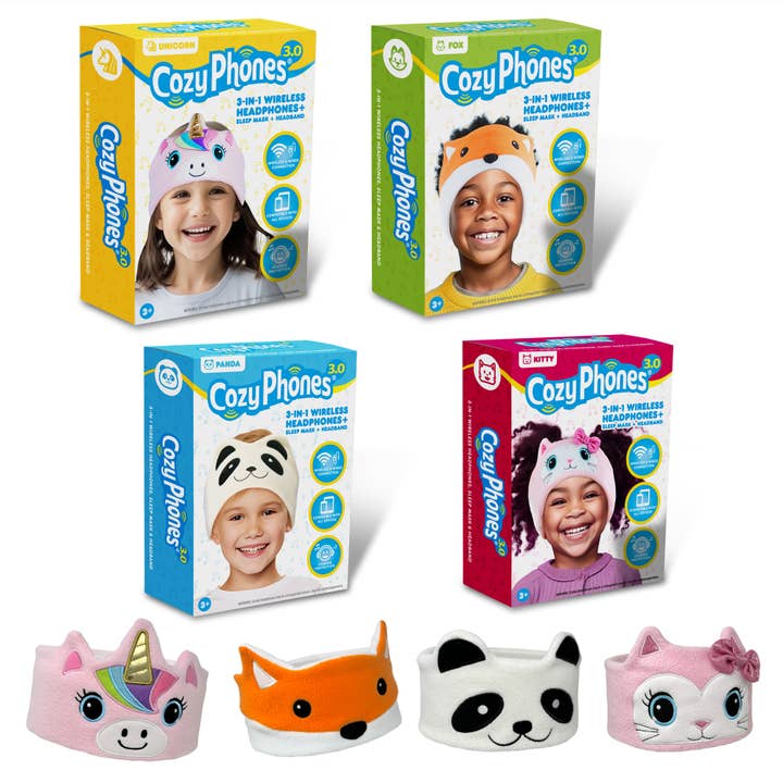 CozyPhones Kids Headband Headphones - 4 Styles X 3 Each for wholesale by CozyPhones