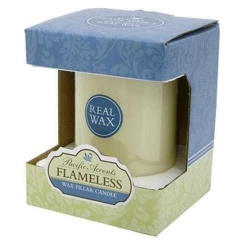 Flipo Group, Ltd. - Wholesale Flameless Candle - Ivory Wax Flameless LED Pillar Candles with Flat Top6