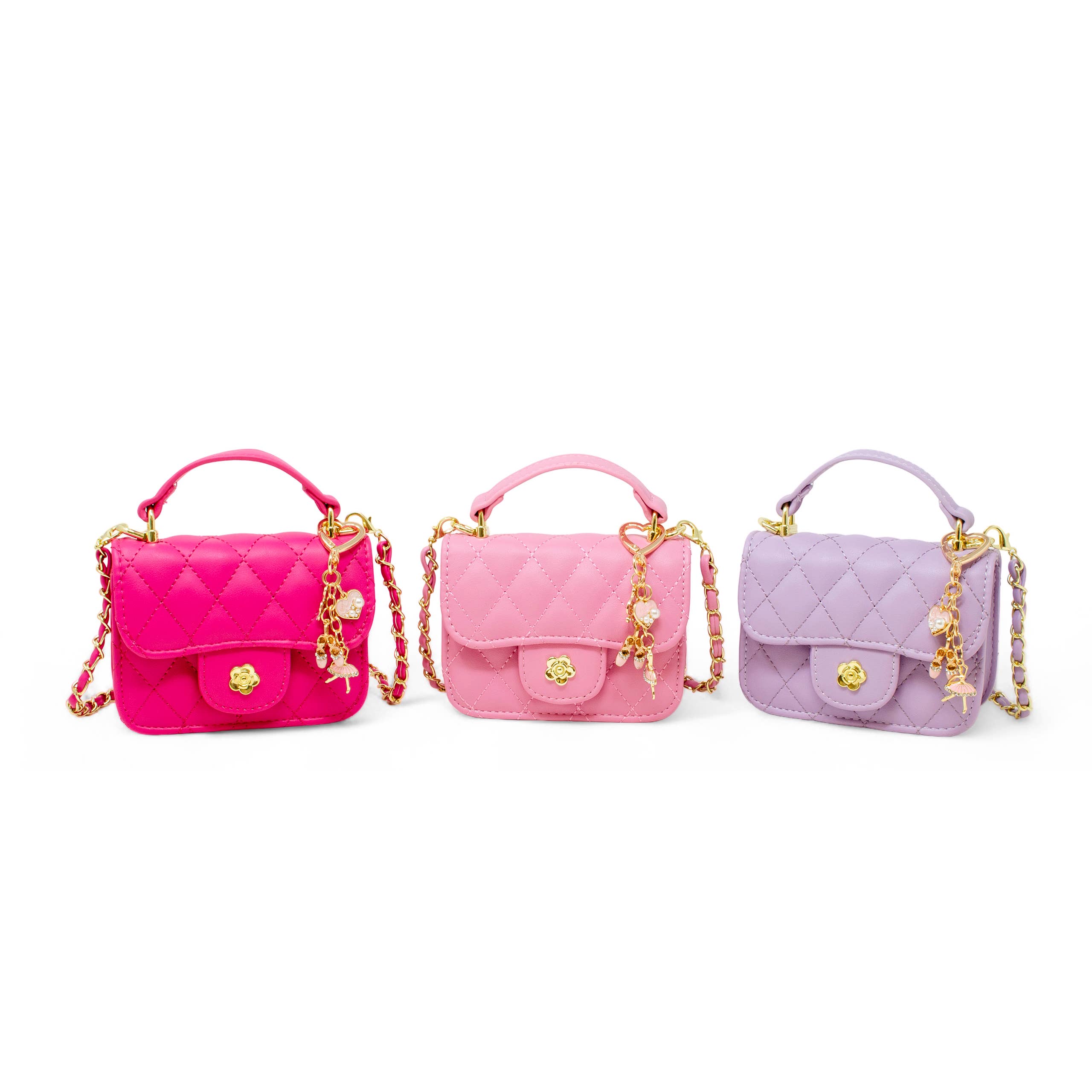 Tiny Treats and ZOMI GEMS - Wholesale Crossbody bag – kids - Tiny Quilted Ballet Charm Handbag3