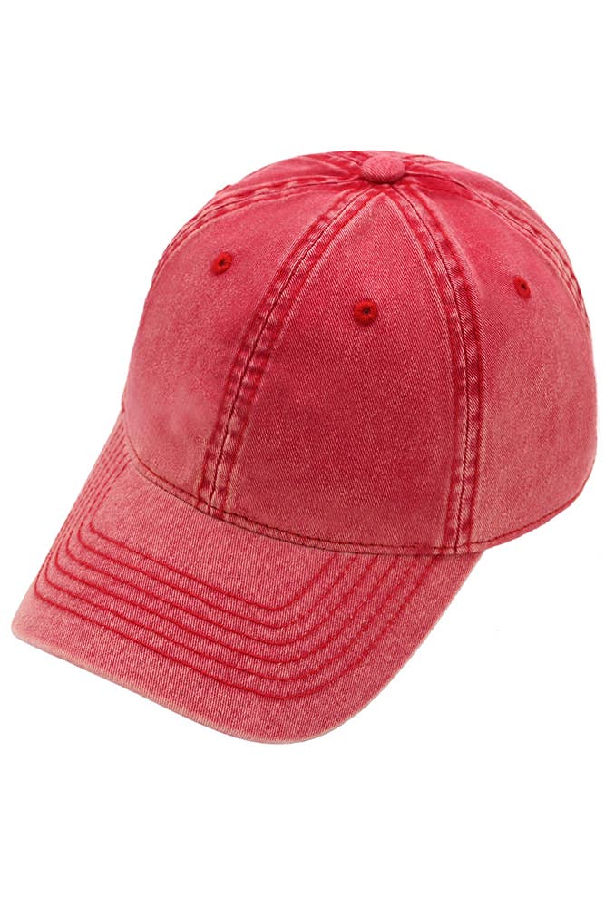 Hana - Wholesale Baseball Cap - Women's - C.C Plain Acid Wash Cotton Baseball Cap3