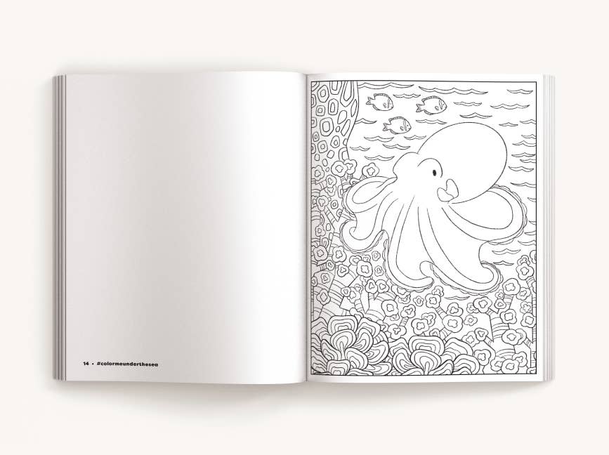 HarperCollins Focus - Wholesale Coloring & Activity Book - Adult - Color Me Under the Sea: An Adorable Adult Coloring Book4