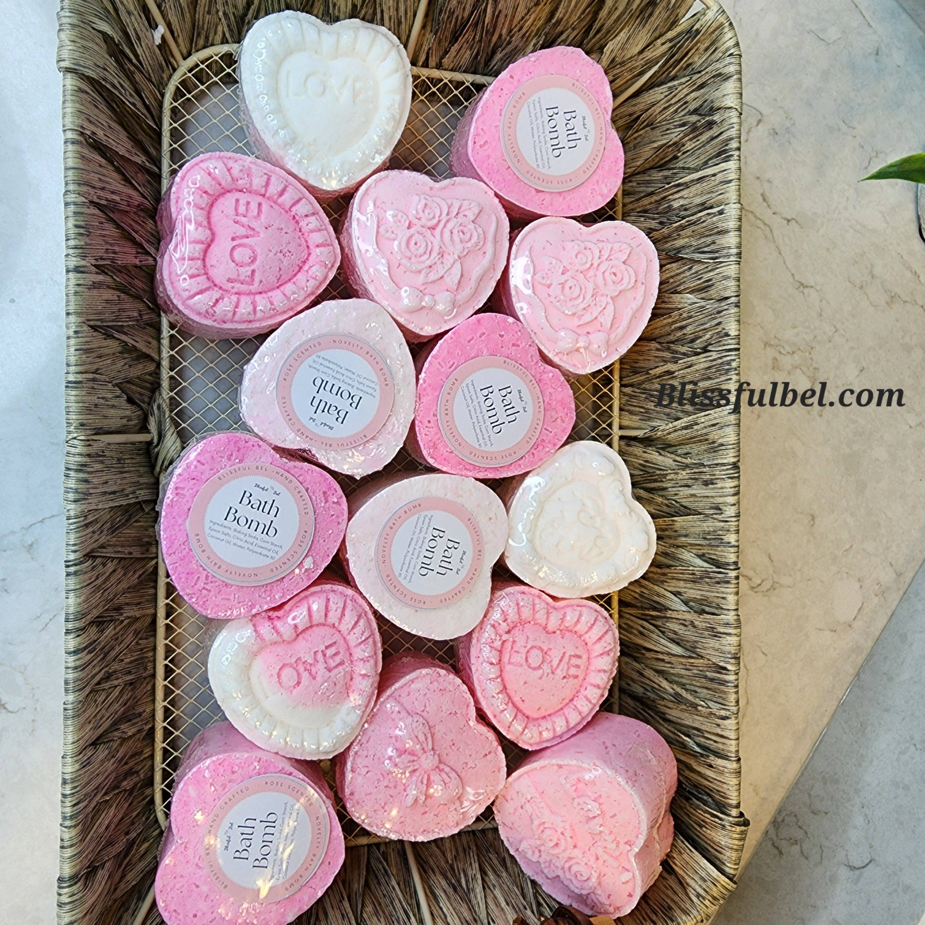 Blissful Bel - Wholesale Bath Bomb/Fizz - Mini Heart Bath Bombs2