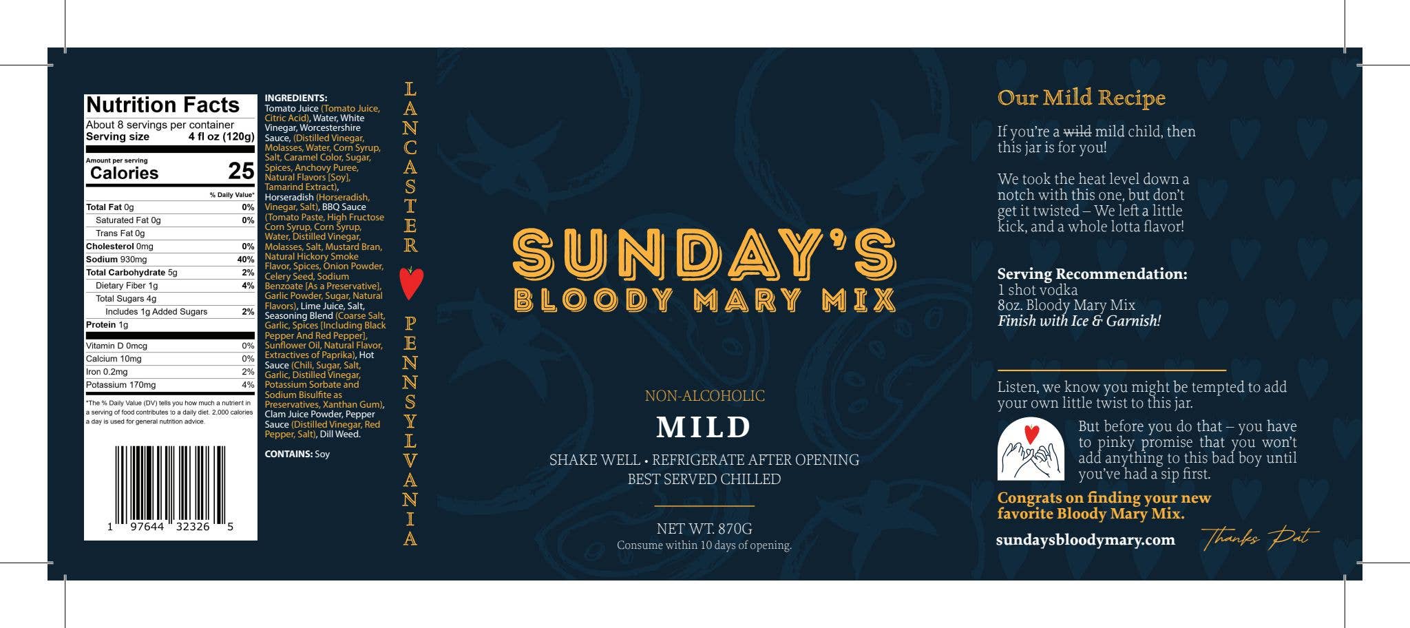 Sunday’s Bloody Mary Mix - Wholesale Cocktail Mix/Syrup - Sunday's Award Winning Mild Bloody Mary Mix 1