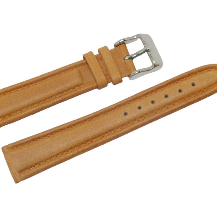 Bracelete de couro tipo aviador marrom dourado antigo de 18 mm por atacado de BRACELETS MONTRE ACH