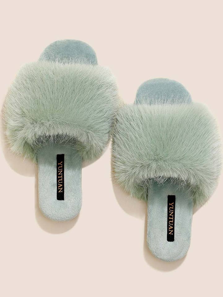 Zapatillas de Interior Antideslizantes de Piel Sintética Suave y Cálida DP25H510 para venta al por mayor de Dipped Shop