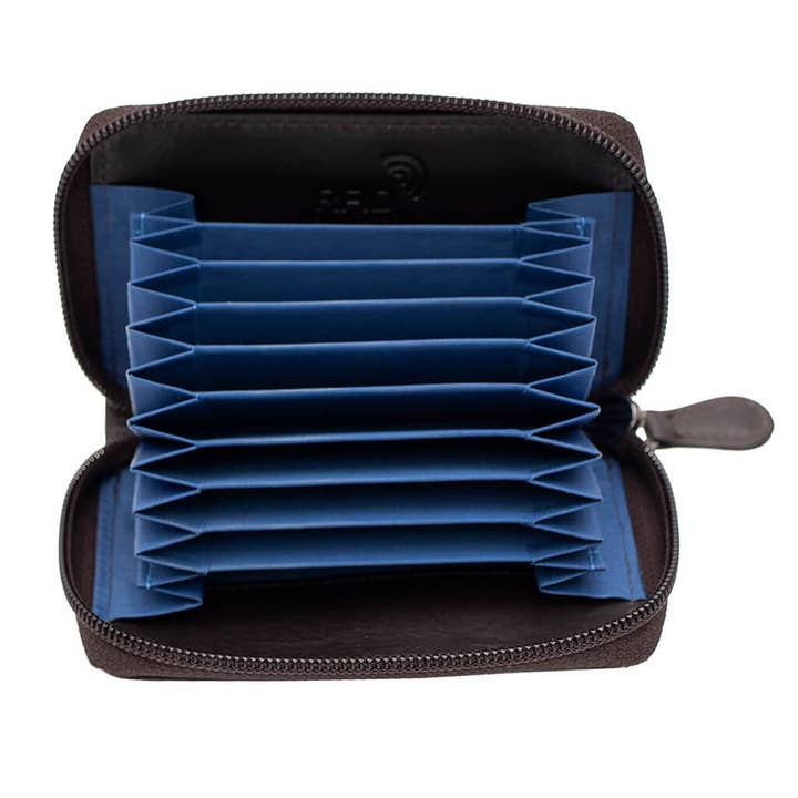 PRIMEHIDE - Wholesale Card Holder - Unisex - Concertina Leather RFID Credit Card Holder - 7808