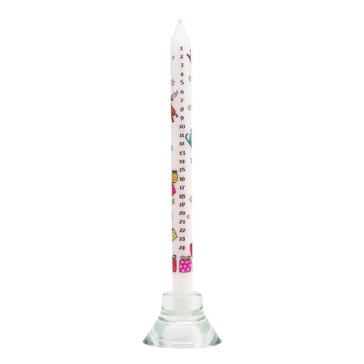 Santa's Sleigh Christmas Dinner Advent Candle for wholesale by Alison Gardiner US