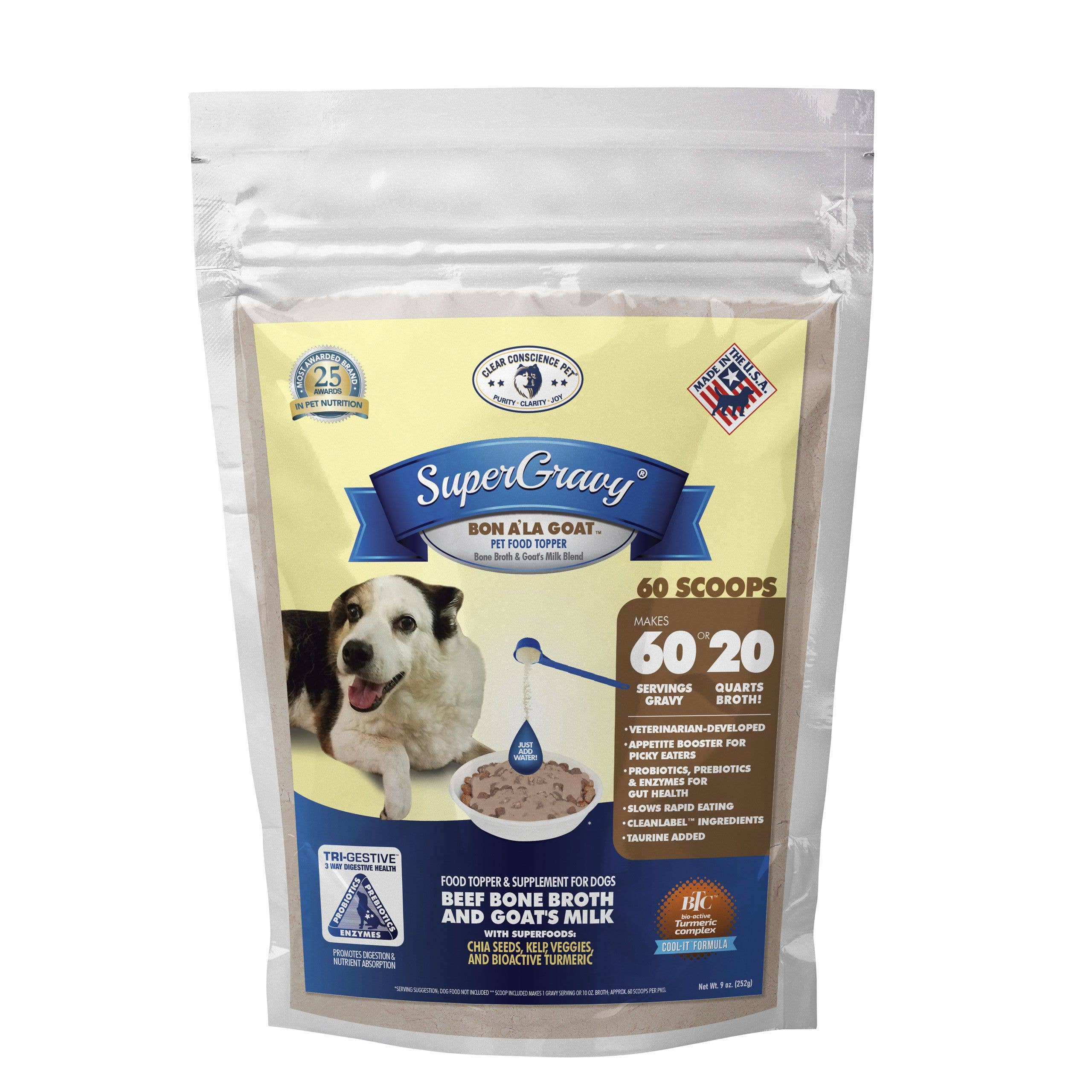 Clear Conscience Pet - Wholesale Pet Food - Dog - Bon A' La Goat - Supergravy® Pet Food Topper 60-Day0