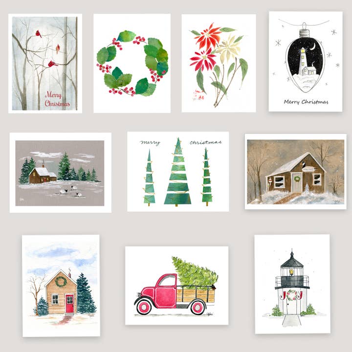 Coffret de 10 cartes de vœux pour la vente par Kelli McNichols Art