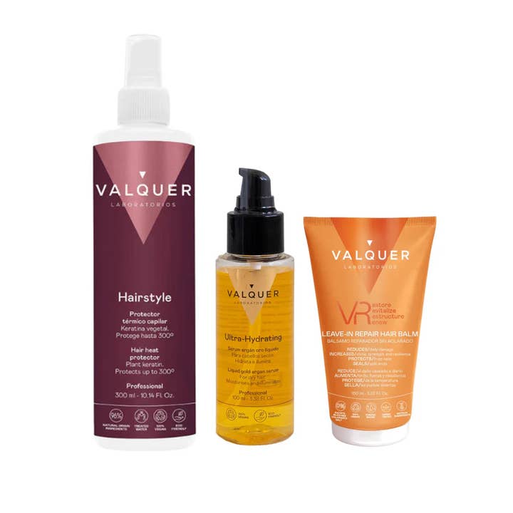 Pack Protection Totale Capillaire : Protecteur Thermique, Sérum & VR pour la vente par Valquer Laboratorios