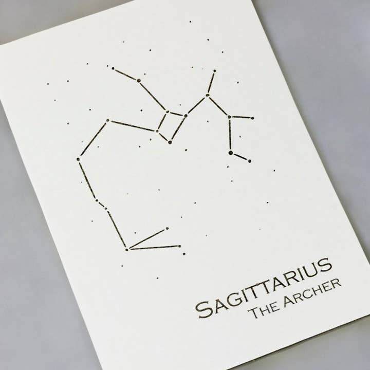 Sagittarius Constellation Zodiac Art Print for wholesale by theBird+theBeard