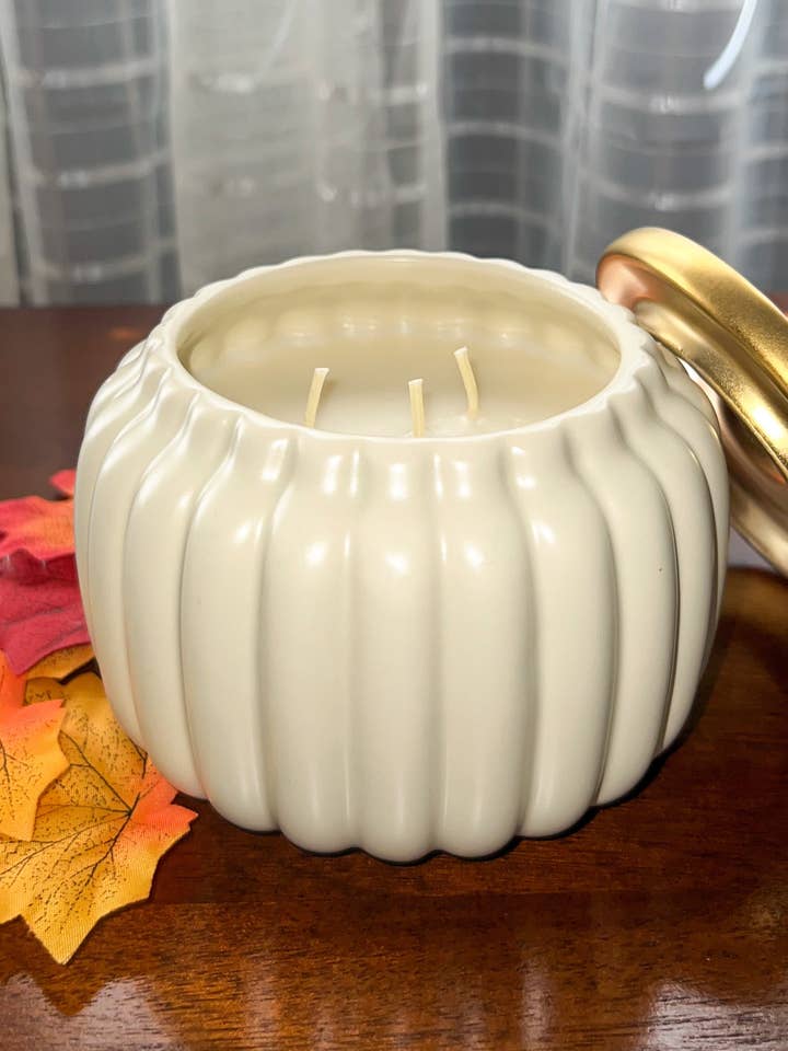Vela en tarro de calabaza de cerámica para venta al por mayor de Cat’s House of Wax