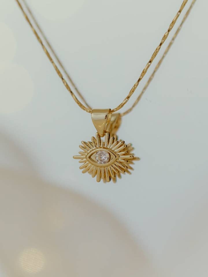 Halskette mit allsehenden Auge-Anhänger für den Großhandel von Trascendenza Jewelry