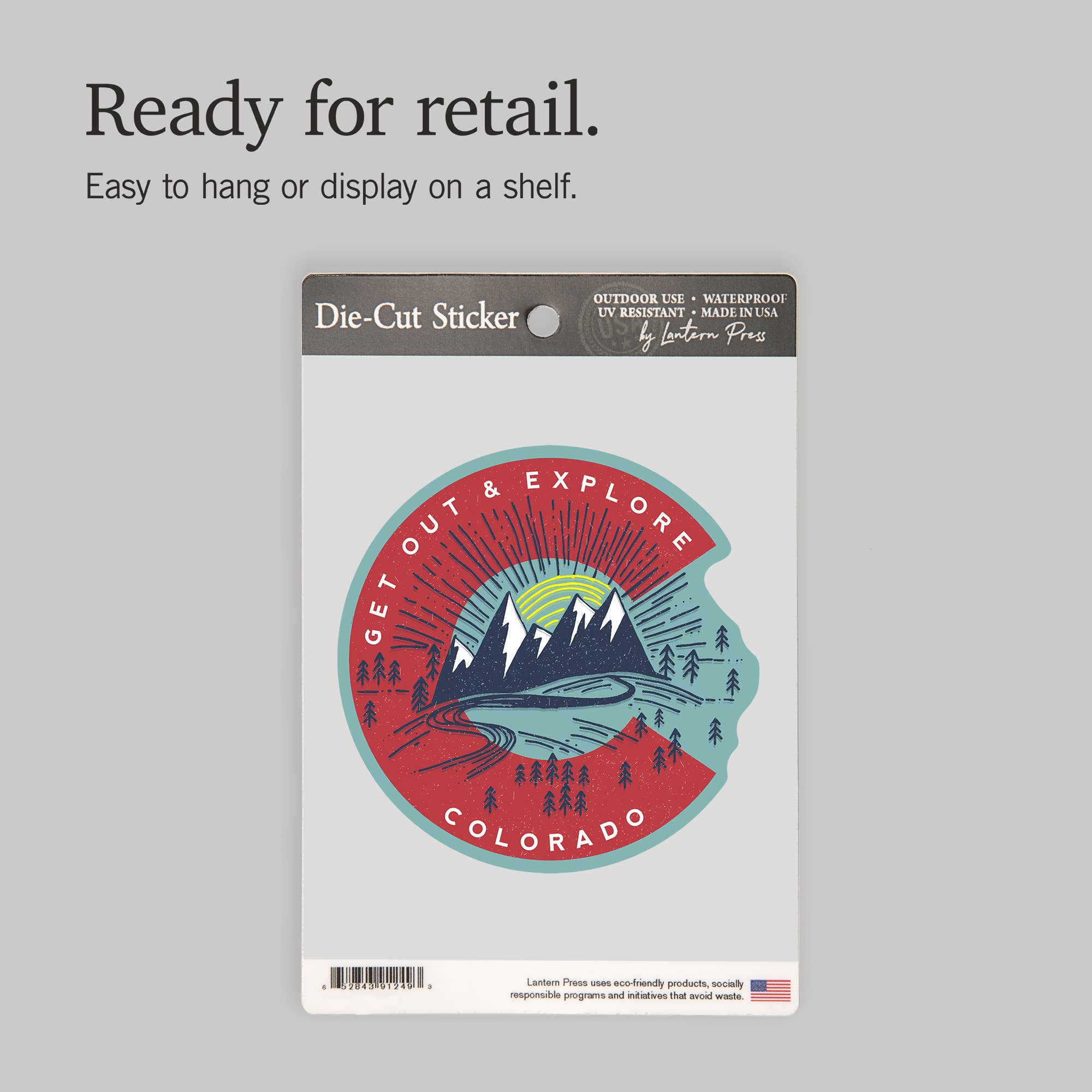 Lantern Press - Wholesale Sticker - STICKERS Colorado, Get Out & Explore, Colorado C8