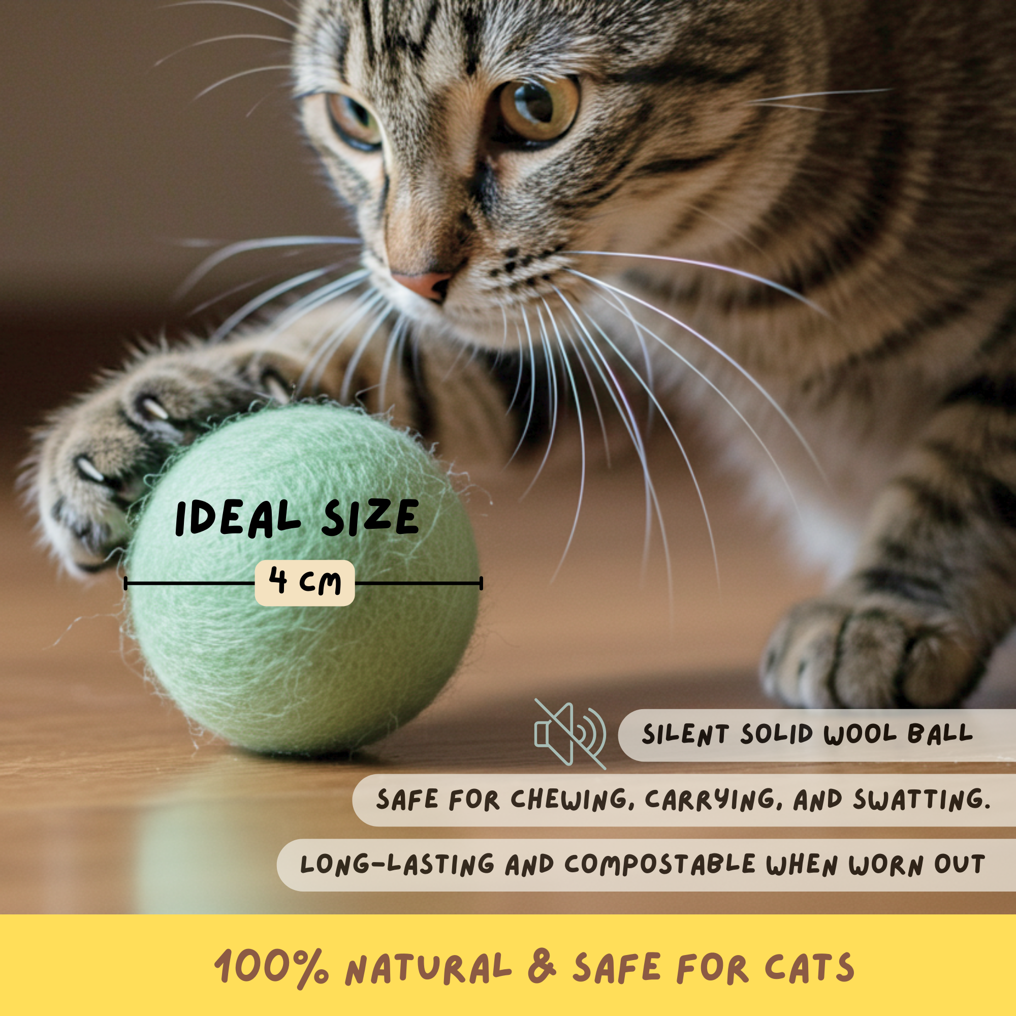 Woolbuddy - Wholesale Pet Toy - Cat - Wool Felted Cat Toy Balls3