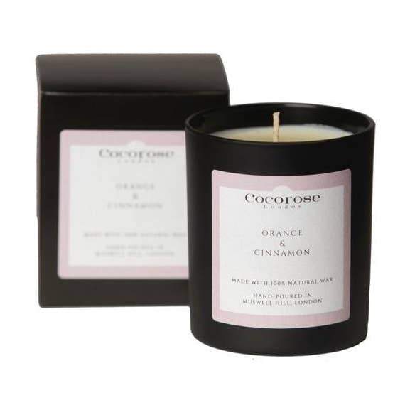 Orange & Cinnamon Natural Wax Candle for wholesale by Cocorose London