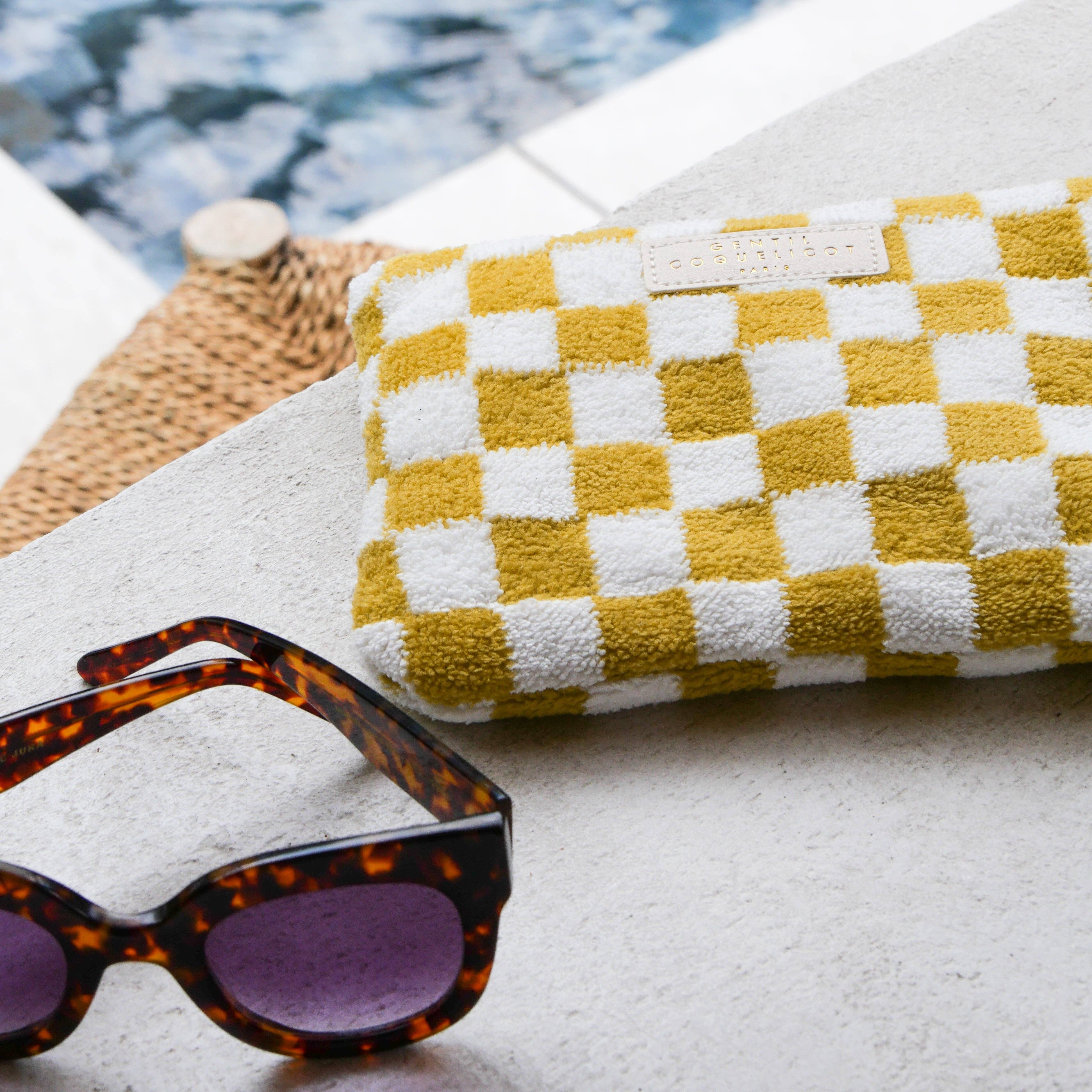 Gentil Coquelicot Paris - Wholesale Pouch - Women's - Checkered sponge pouch (3 colors)7