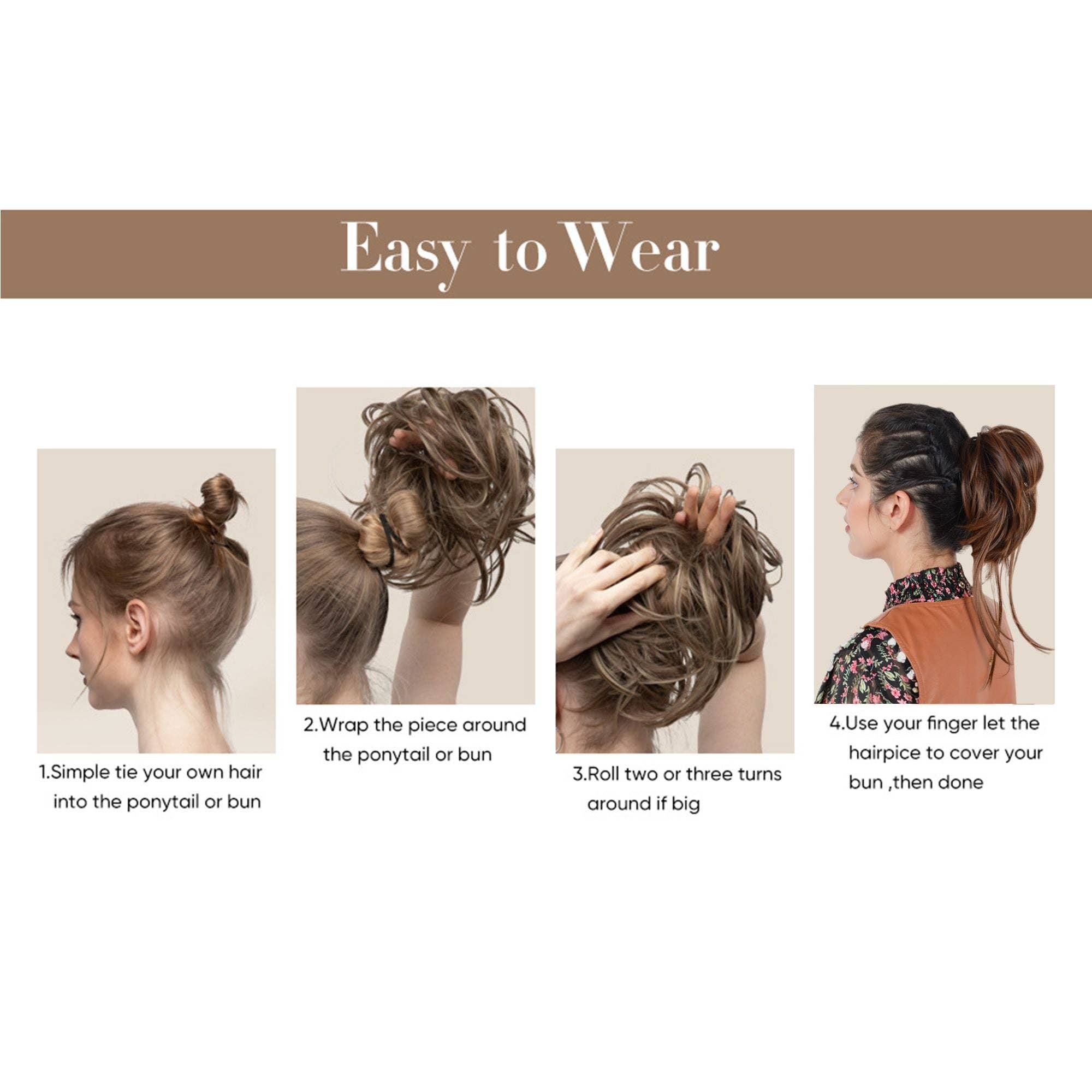 AK Brand - Wholesale Hair Extensions - 7.8 Inch Messy Bun Hair Piece for Women7