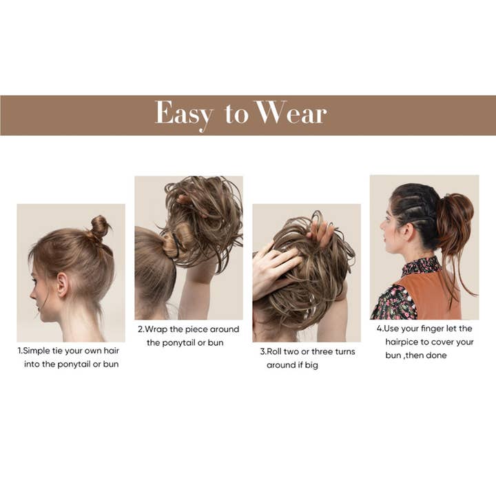 AK Brand - Wholesale Hair Extensions - 7.8 Inch Messy Bun Hair Piece for Women7