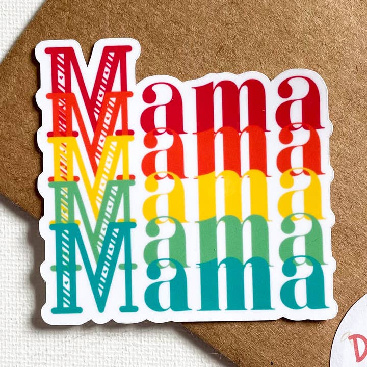 Sticker vinyle Mama Rainbow, cadeau pour la fête des mères pour la vente par Doubly Quaint