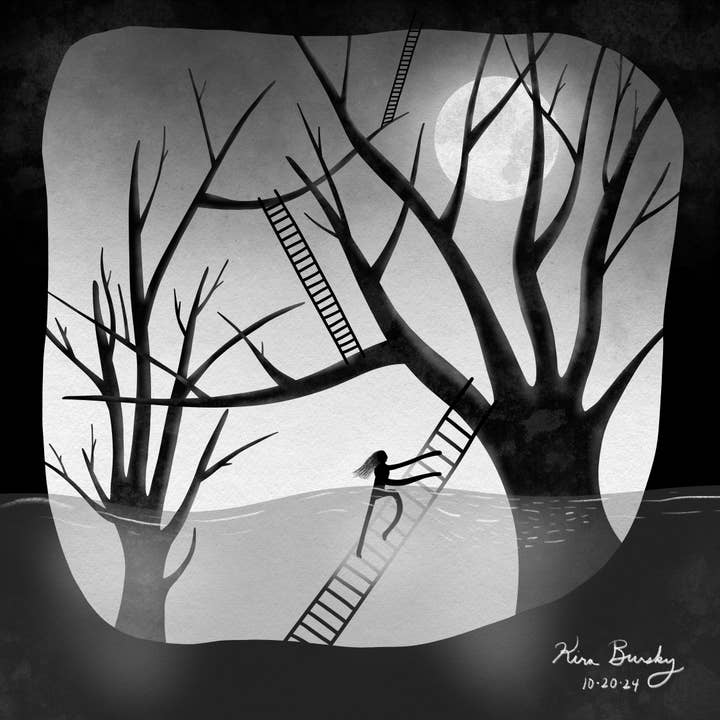 "Ladders" - Impressão de Arte Assinada por atacado de All Around Artsy