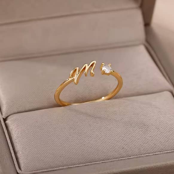 Ring "Letters - Goud" voor wholesale door Bazaar Noir UG