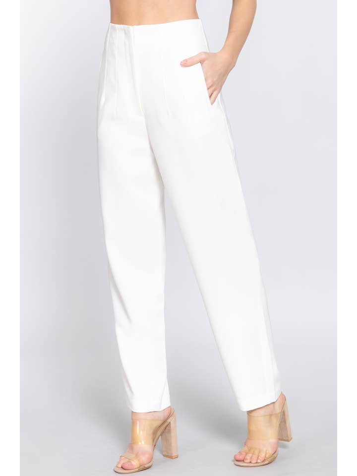 Active Basic | Active USA - Wholesale Pants - Women's - High Waist Pintuck Detail Long Pants27