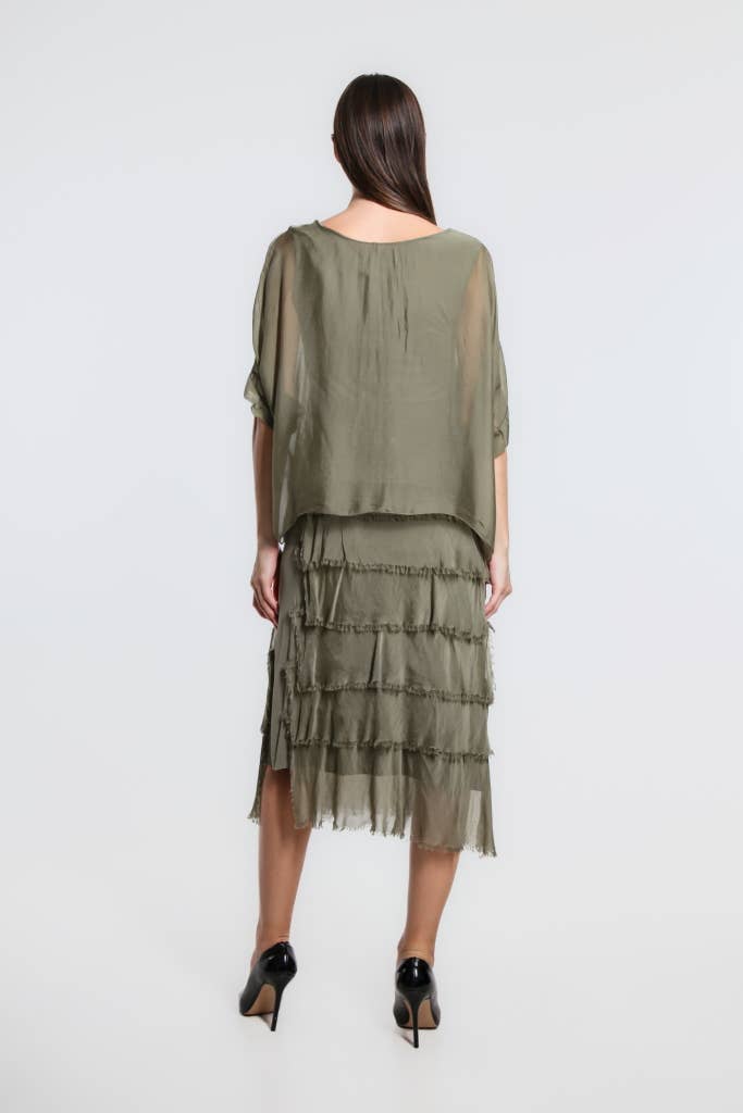 TINA Stephens Italy/Tees By Tina - Wholesale Dress - Women's - Gail Tiered Ruffle Dress (DQ206)15