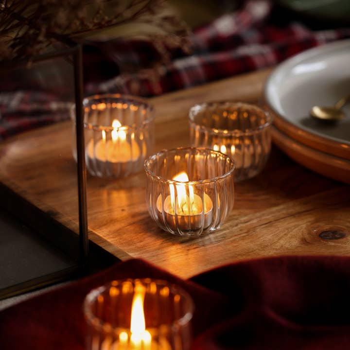 Fleck - Wholesale Candle holder - Kira glass votives, Set of 44