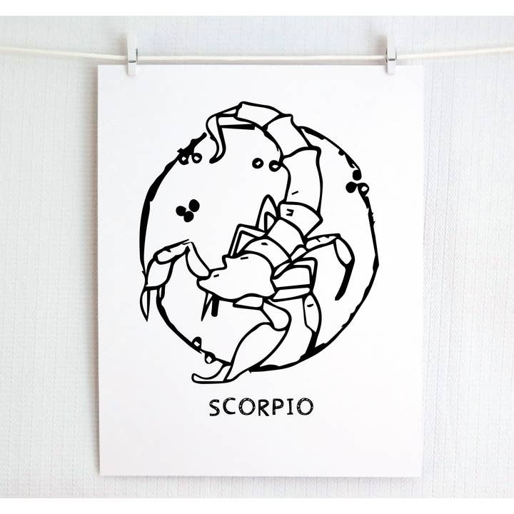 Signes du zodiaque : SCORPION pour la vente par Jamie Palmer Keating