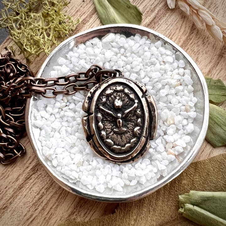 Duva Halsband, Antiqued Brons Helige Ande katolska vaxsigill, JohnnyGirl, GBR-008 för wholesale av Johnny Ltd.