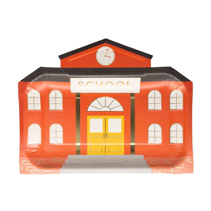 BTS1141 - School House Shaped Paper Plate for wholesale by My Mind’s Eye