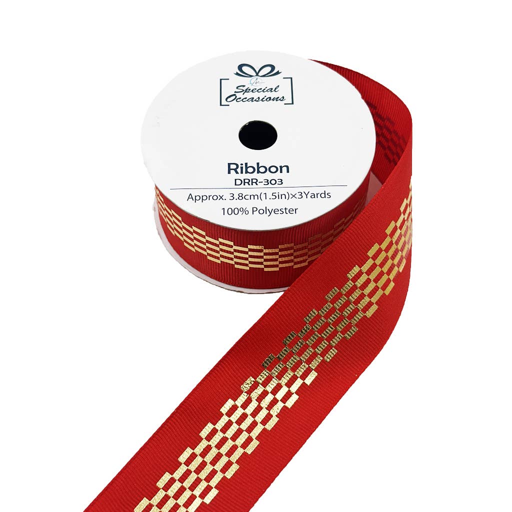 Angels Craft - Wholesale Ribbon - Gift Wrapping - Ribbon - Christmas Designs, 18Rolls/PDQ, 1.5"x3Yards/Roll5