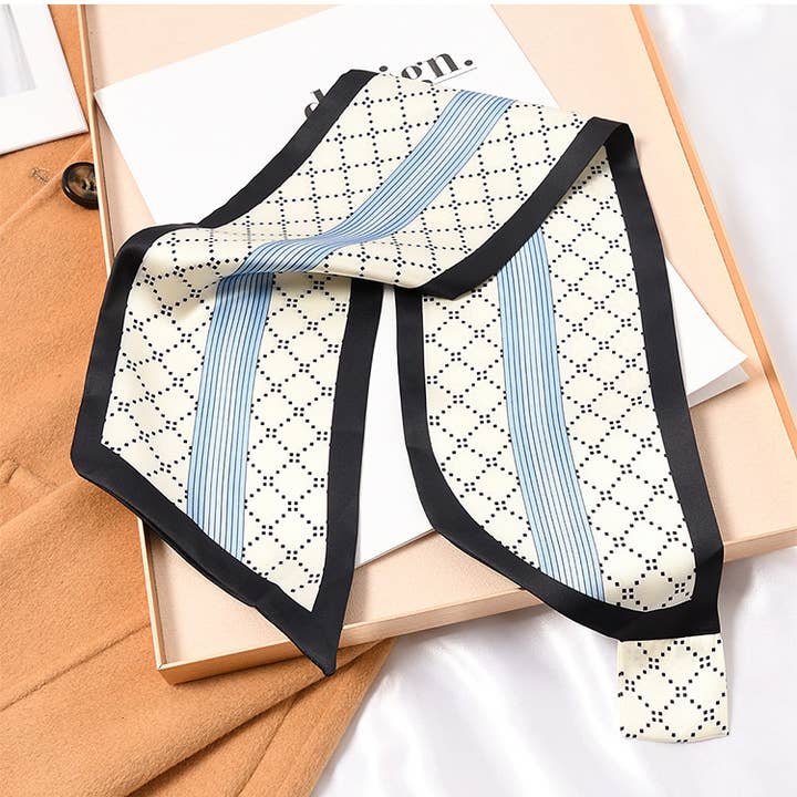 Winding River - Venta al por mayor Bufanda - Mujer - Bufanda de bucle con rayas de puntos aqua1