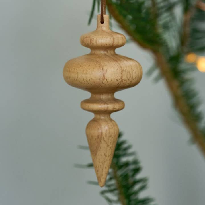 Classic Wooden Ornament – Fluting Drop Shape for wholesale by shesay